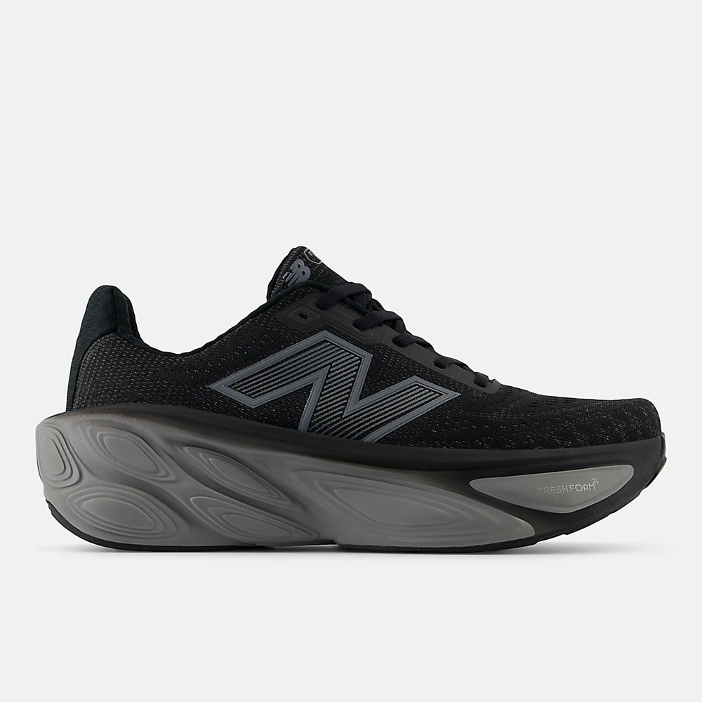 New Balance Fresh Foam X More v5 Shoes Black with Linen and Silver Metallic